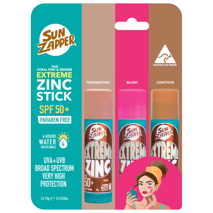 Sun Zapper Extreme Beauty Pack Zinc sticks SPF 50+