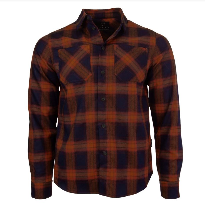 Mens Cotton check long sleeve shirt