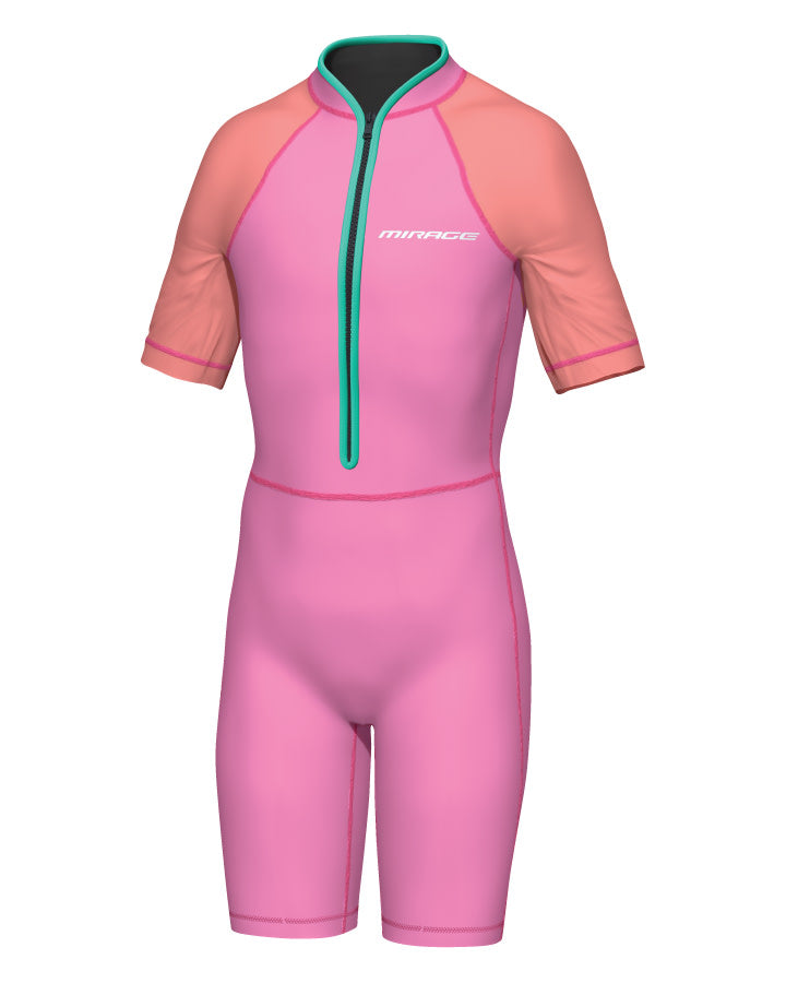 Mirage Kids Playsuit - Kids wetsuit style Pink