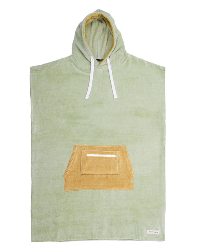 Ladies Hooded Poncho - Daydream Cucumber
