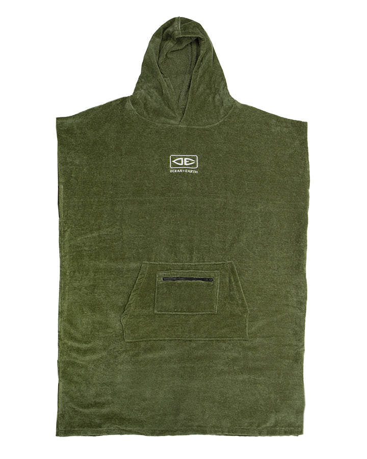 Mens Corp Hooded Poncho Towel - Military