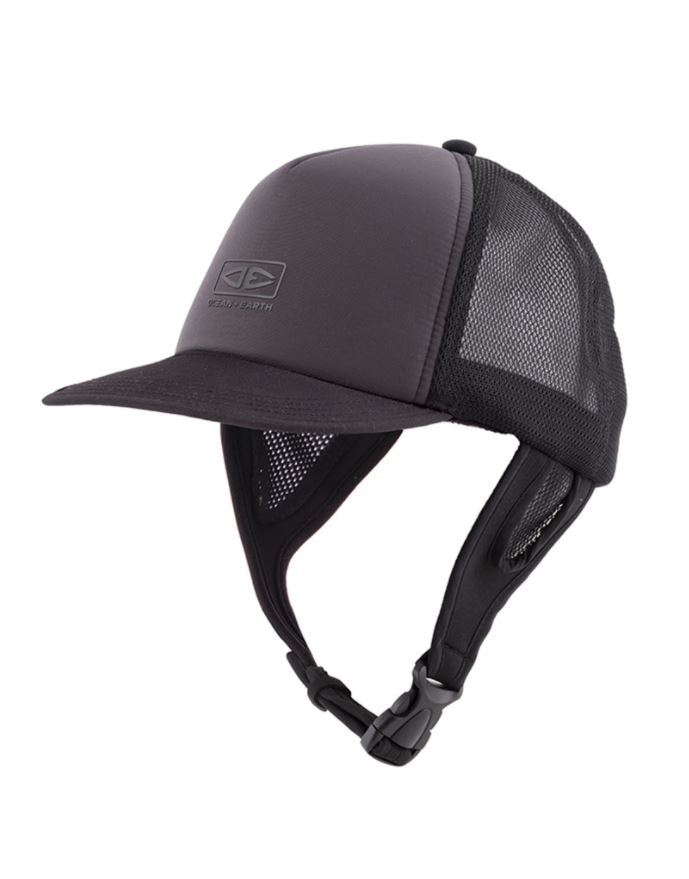 Mens Kuta Mesh Trucker surf hat - Black - Ocean & Earth WA