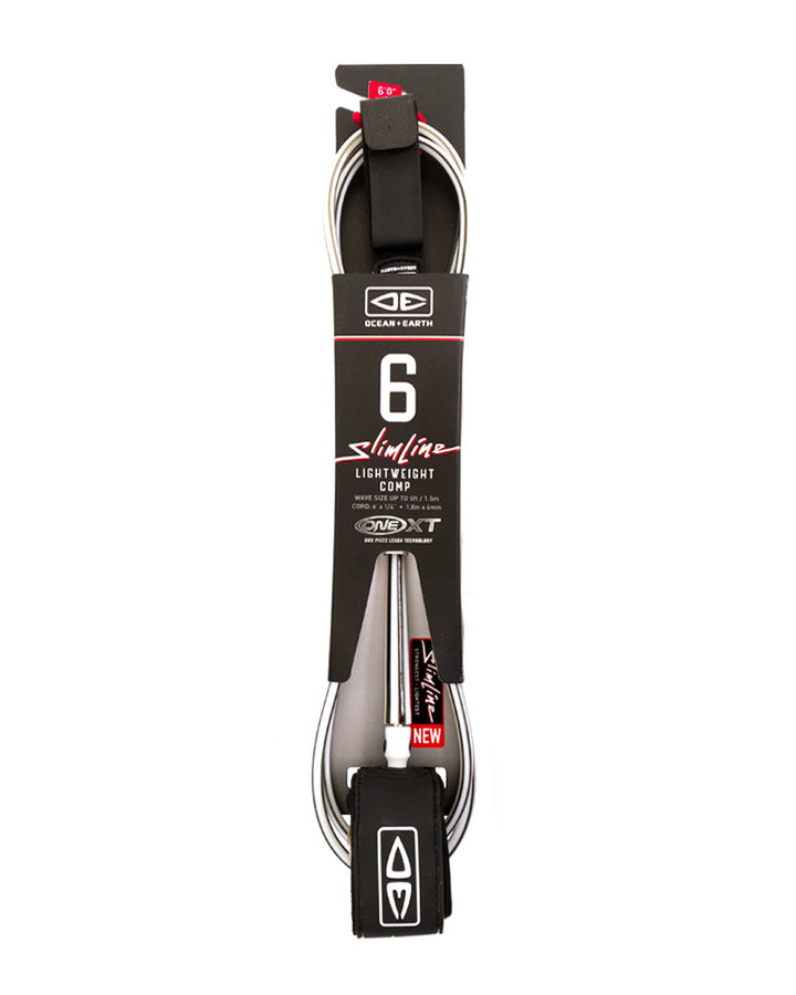 Slimline Lightweight Comp One-XT Leash - 6ft - Ocean & Earth WA