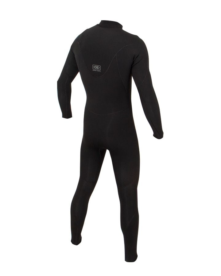 Mens Double Black Chest Zip Steamer 4/3mm Wetsuit - Ocean & Earth WA