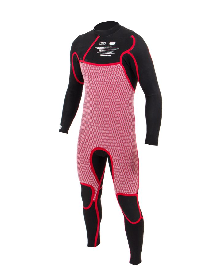 Mens Double Black Chest Zip Steamer 4/3mm Wetsuit - Ocean & Earth WA