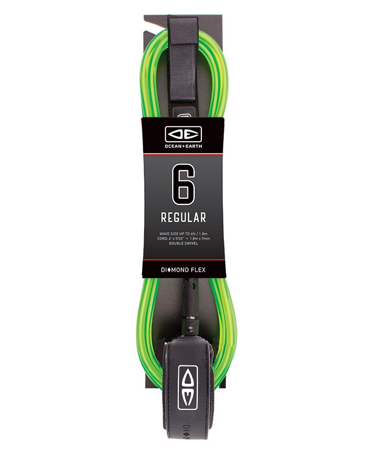 Regular Moulded Leash 6'0 - Ocean & Earth WA