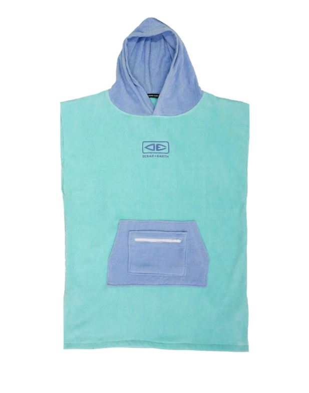 Youth Hooded Poncho Towel - Mint