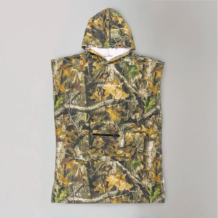 Youth Real Camo Hooded Poncho