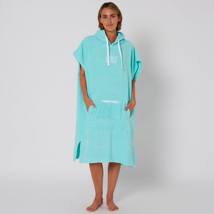 Ladies Hooded Poncho Towel - Mint