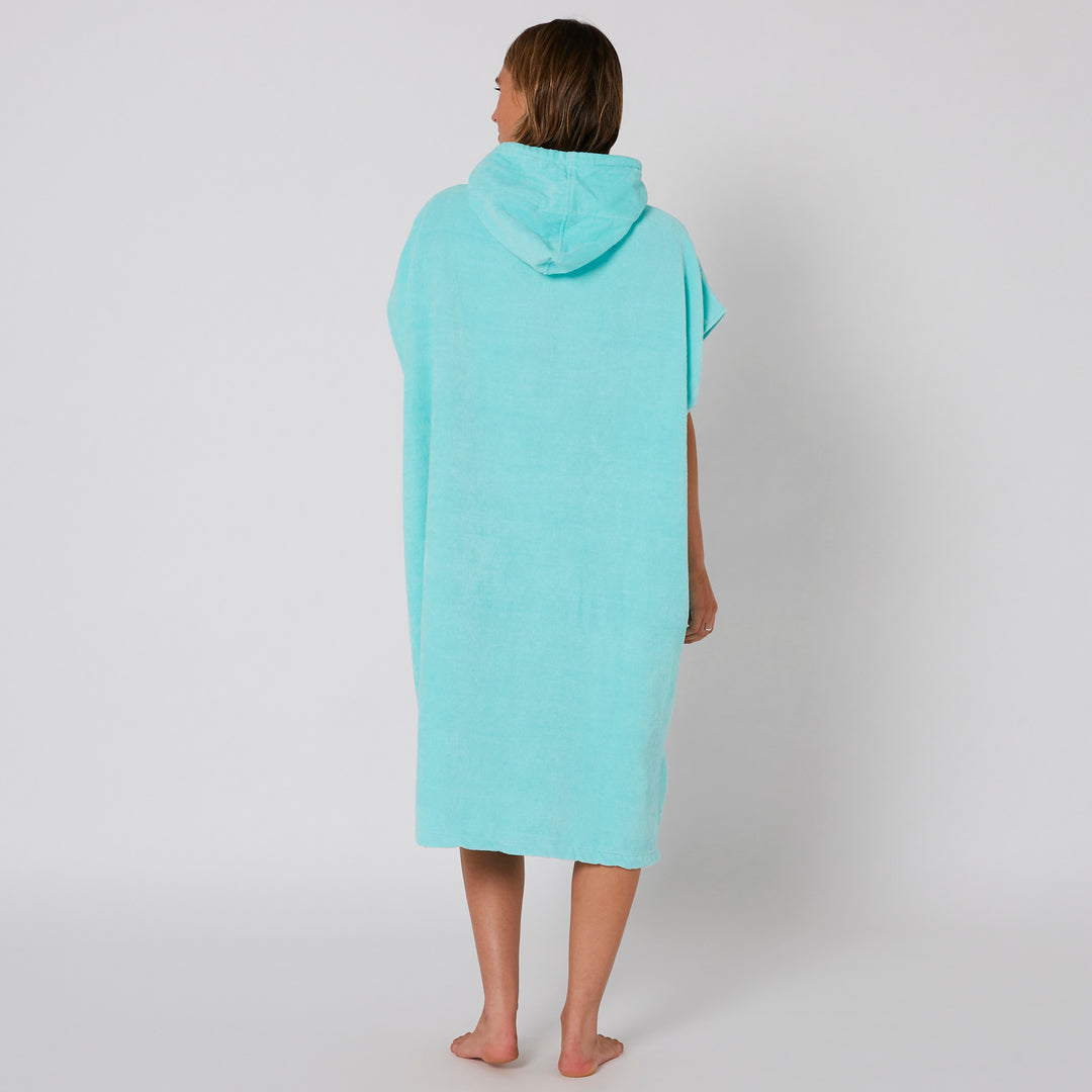 Ladies Hooded Poncho Towel - Mint