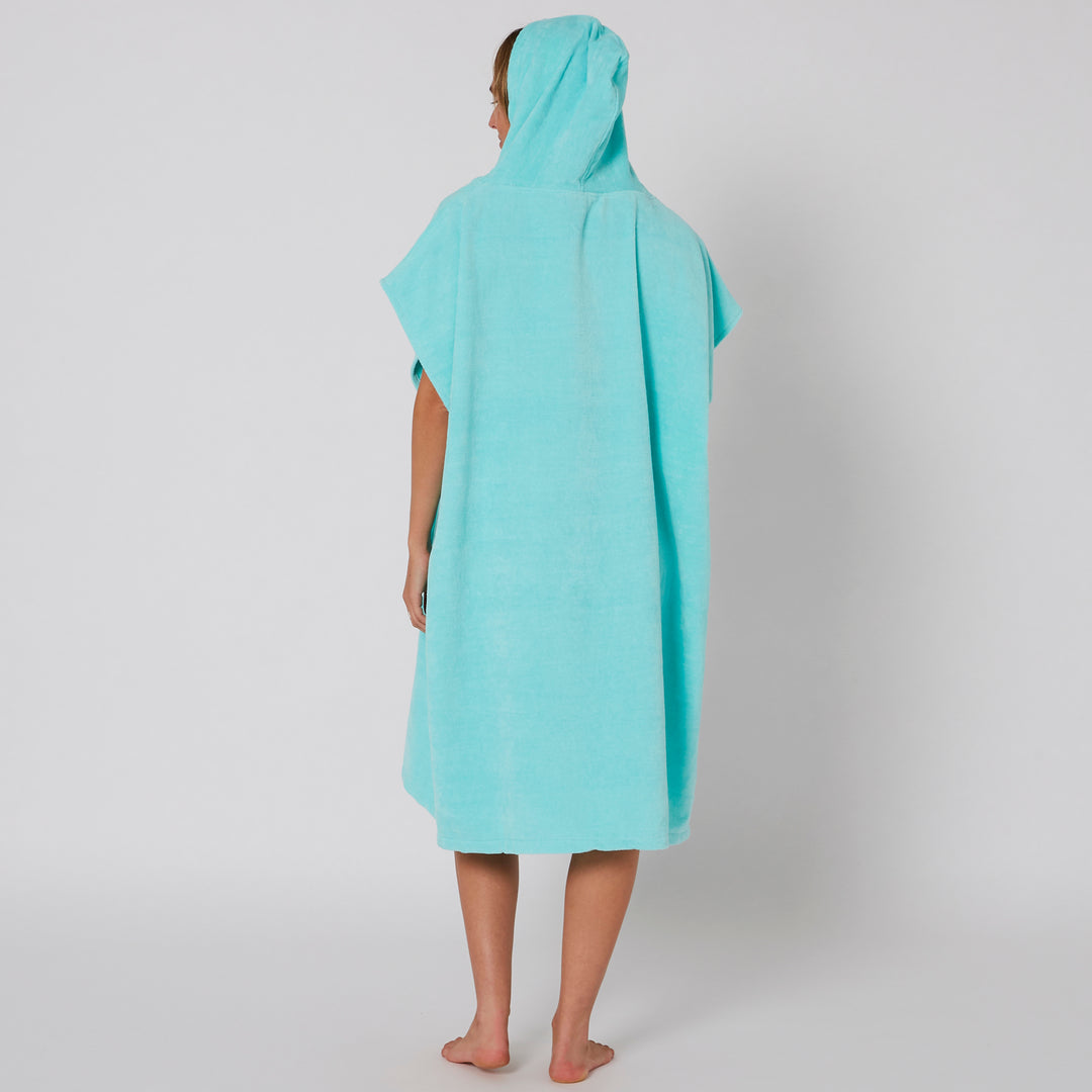 Ladies Hooded Poncho Towel - Mint