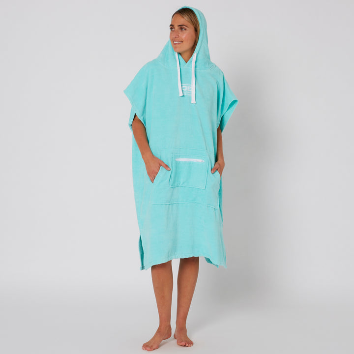 Ladies Hooded Poncho Towel - Mint