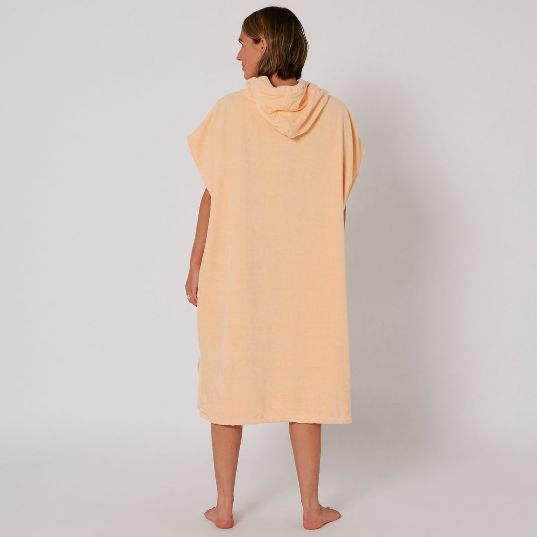 Ladies Hooded Poncho Towel - Peach