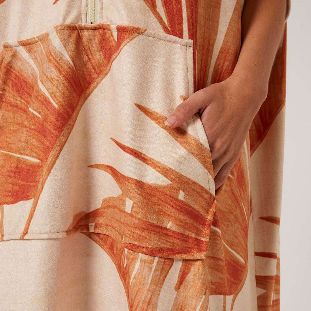 Palm Zip Hooded Poncho - 2 colours available