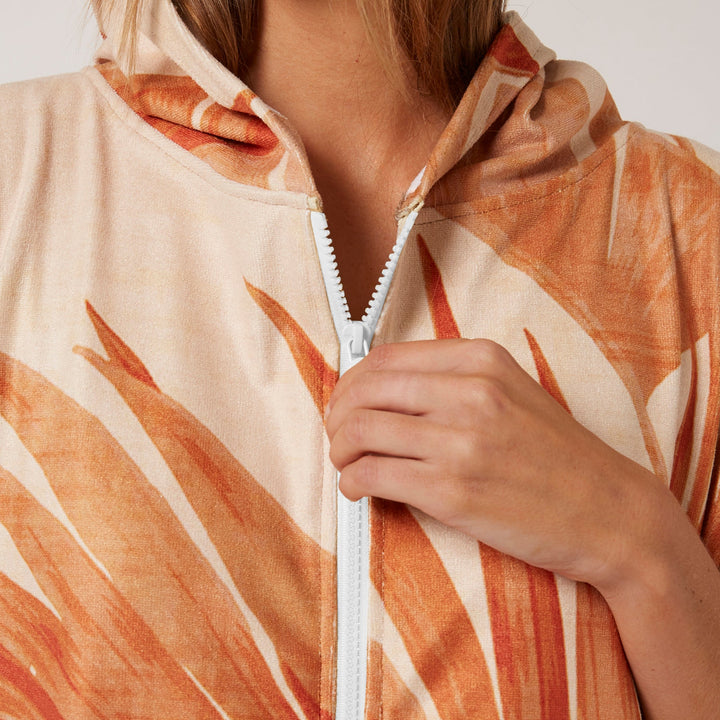 Palm Zip Hooded Poncho - 2 colours available