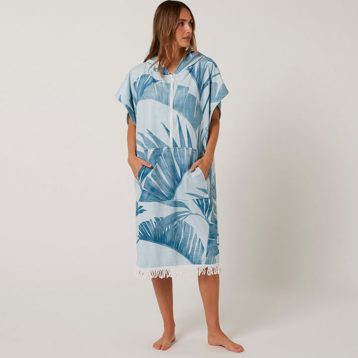 Palm Zip Hooded Poncho - 2 colours available