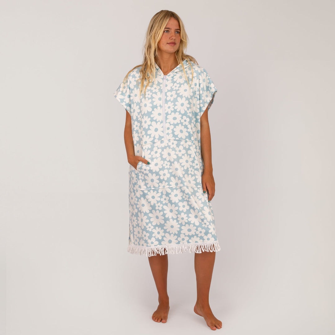 Ladies Daisy Zip Hooded Poncho