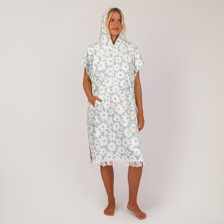 Ladies Daisy Zip Hooded Poncho