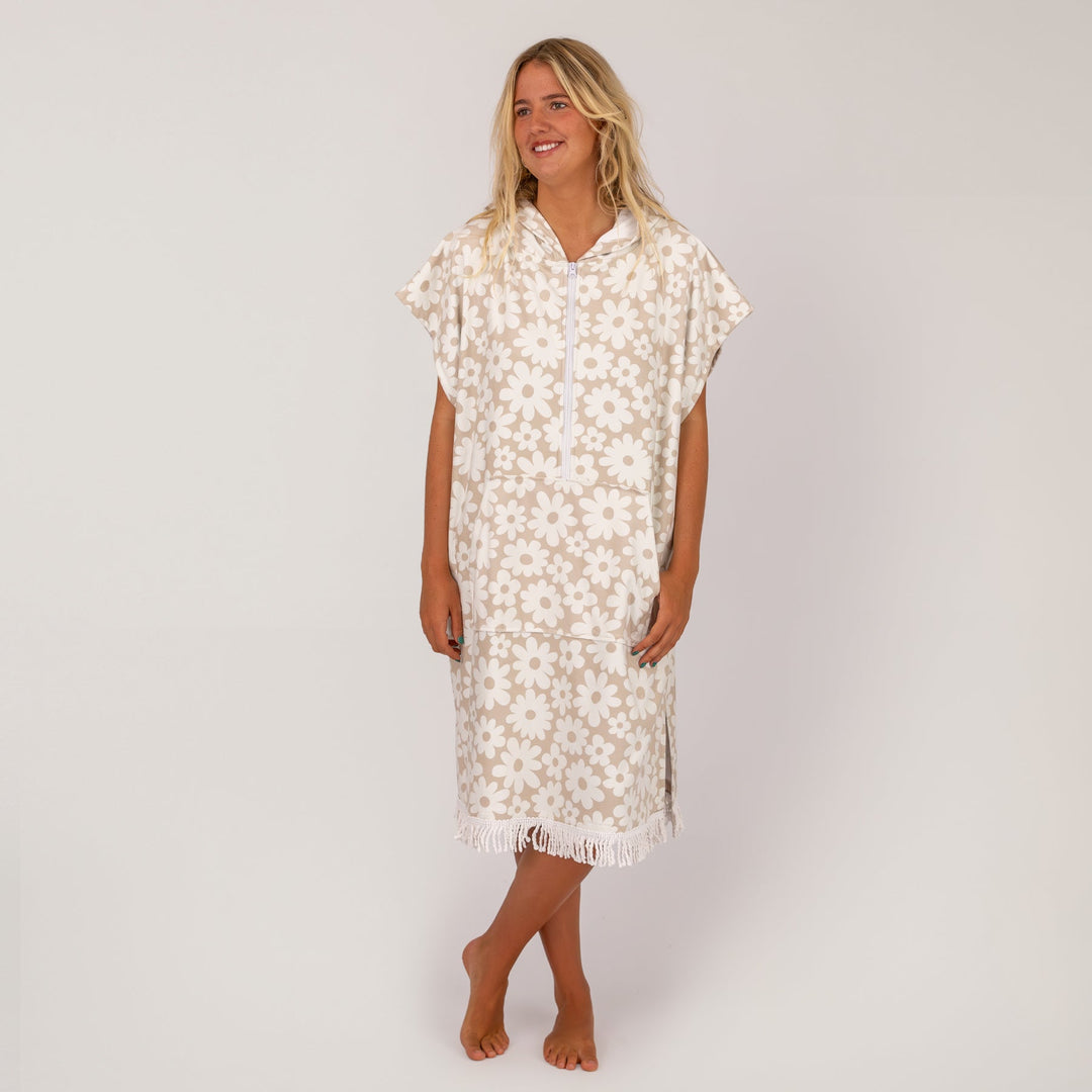 Ladies Daisy Zip Hooded Poncho