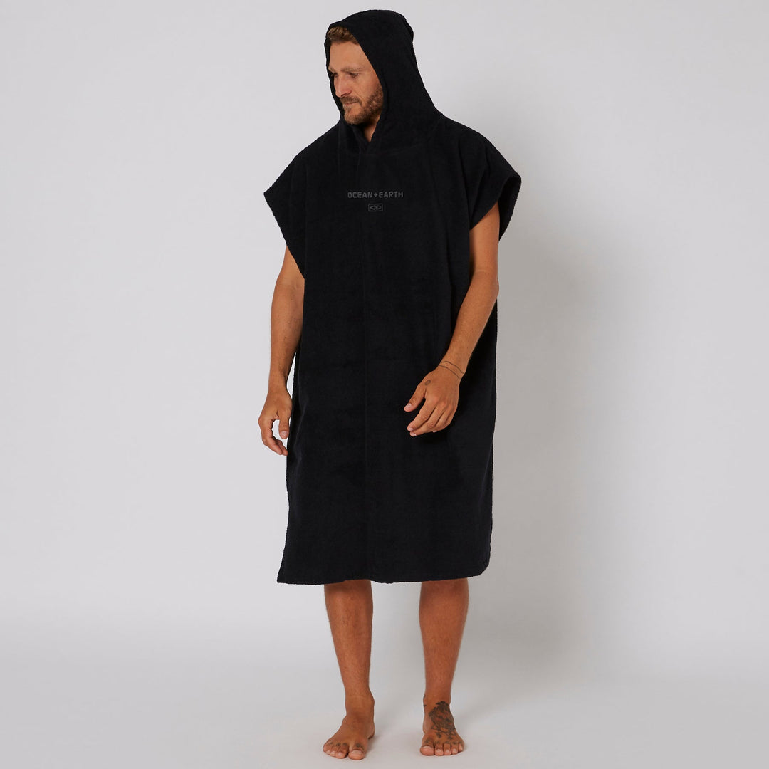 Mens Terry Hooded Poncho - 3 colours available