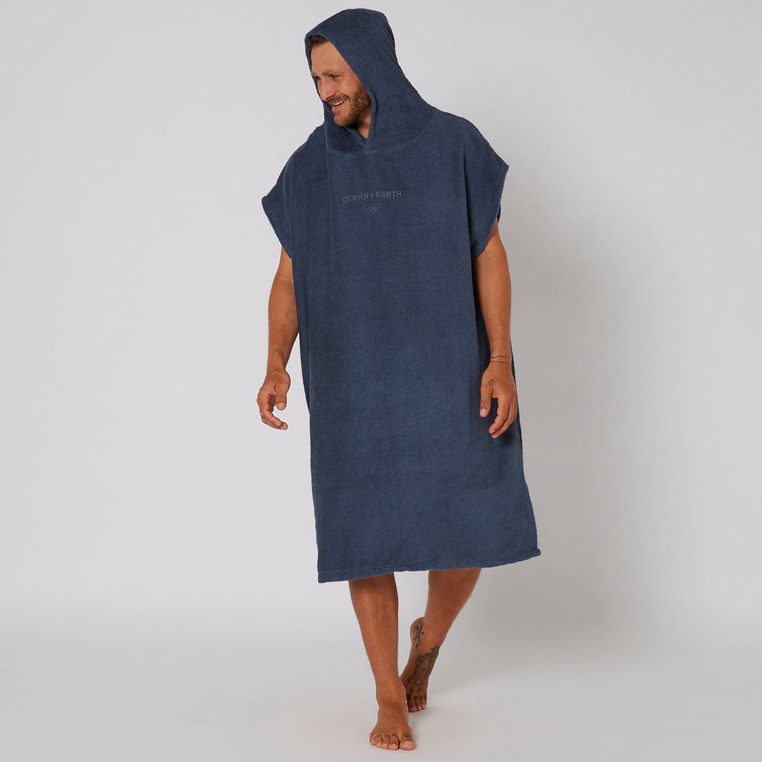 Mens Terry Hooded Poncho - 3 colours available
