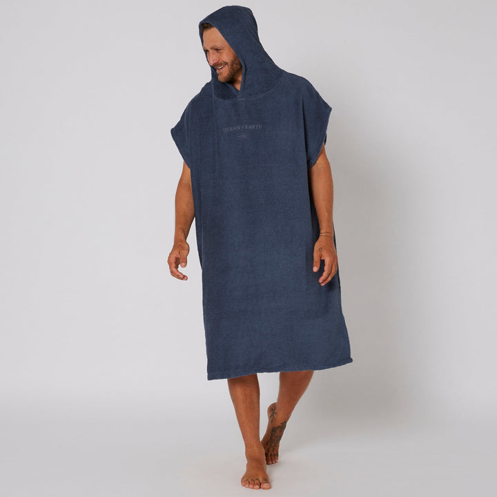 Mens Terry Hooded Poncho - 3 colours available