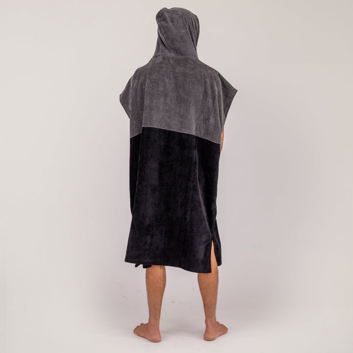 Mens Horizon Zip Neck Hooded Poncho
