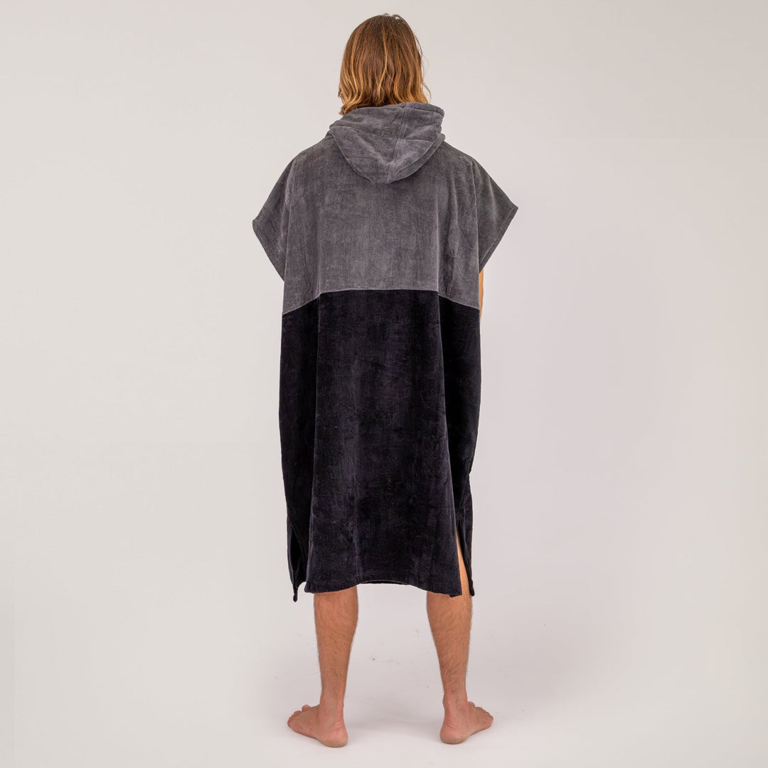 Mens Horizon Zip Neck Hooded Poncho