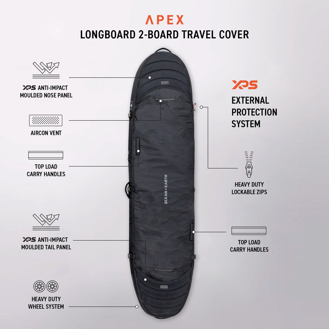 APEX Longboard Travel Cover Wheel - 2 Board