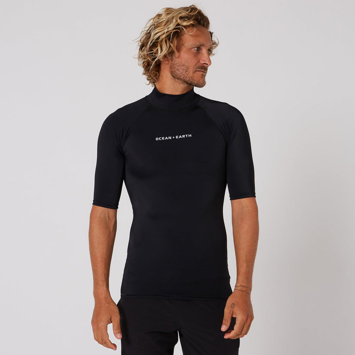 Mens Script Short Sleeve Rash Shirt