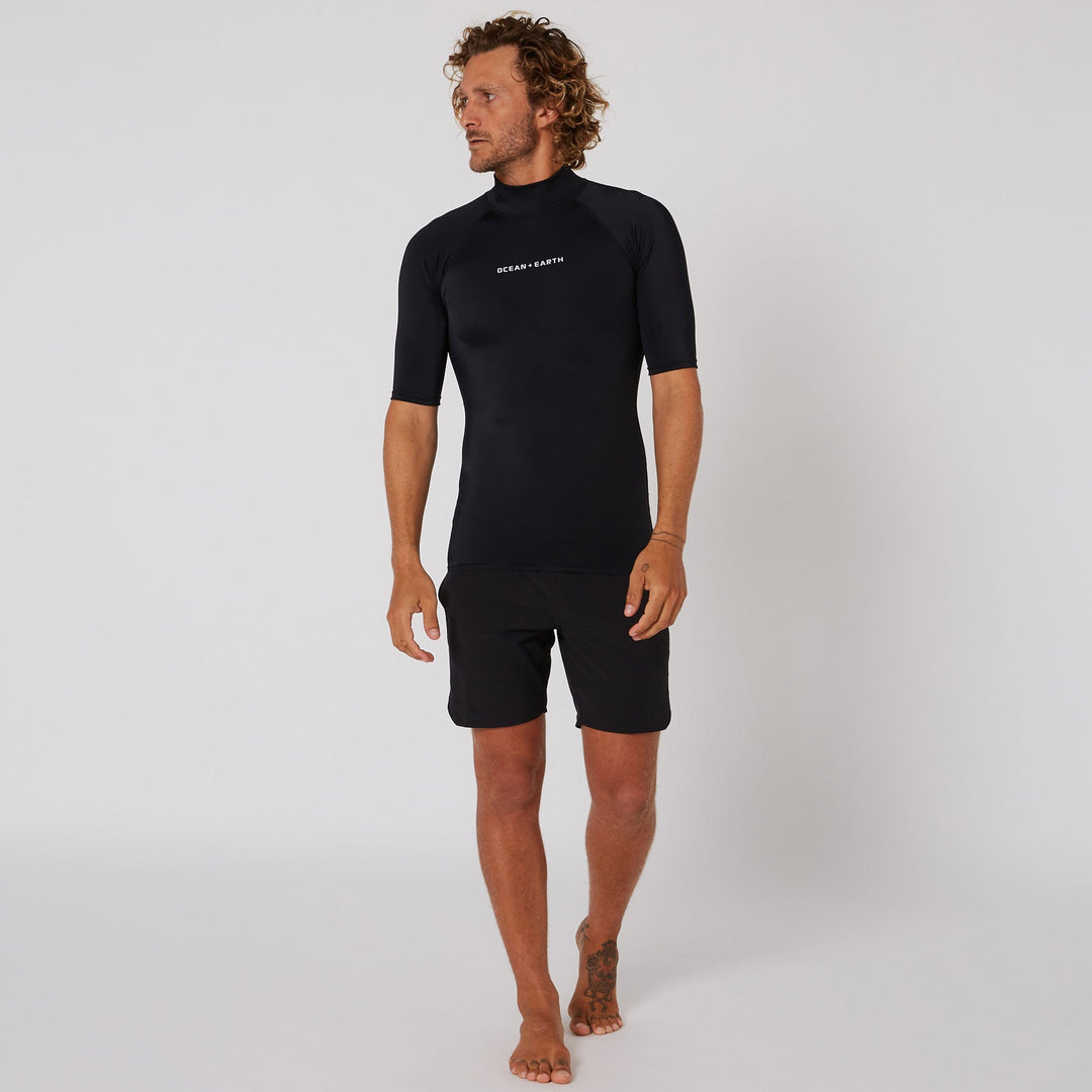 Mens Script Short Sleeve Rash Shirt