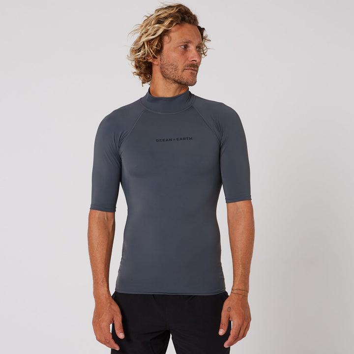 Mens Script Short Sleeve Rash Shirt