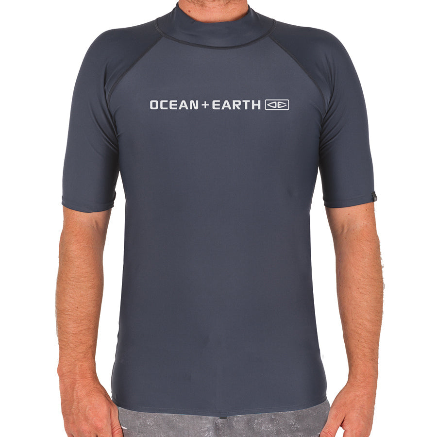 Rash Vest | Mens Script Short Sleeve | Ocean and Earth