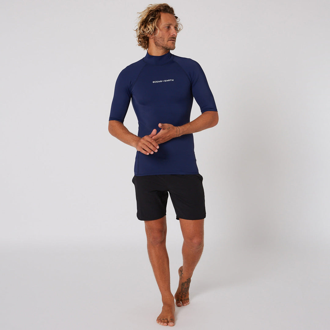 Mens Script Short Sleeve Rash Shirt