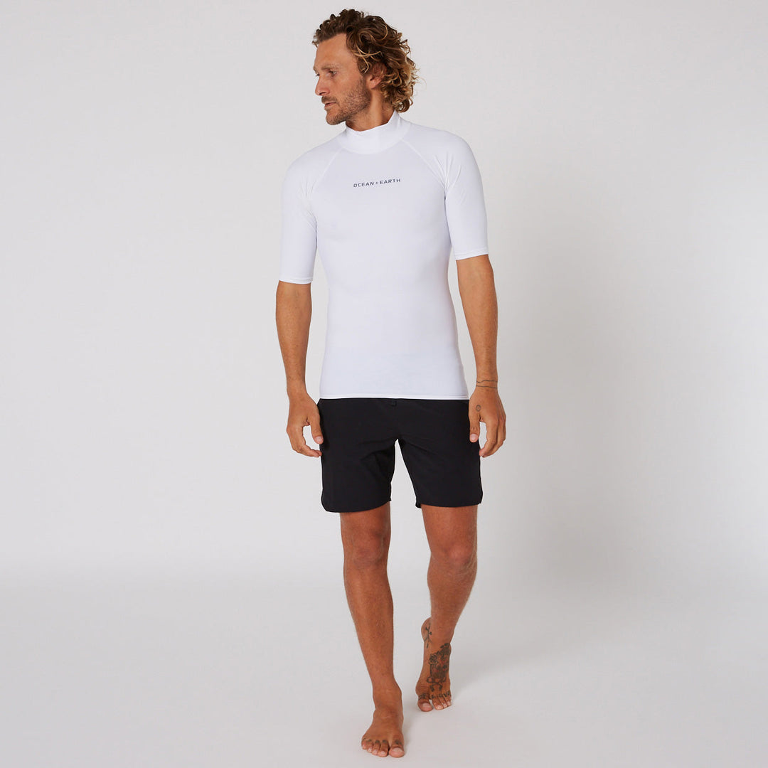 Mens Script Short Sleeve Rash Shirt