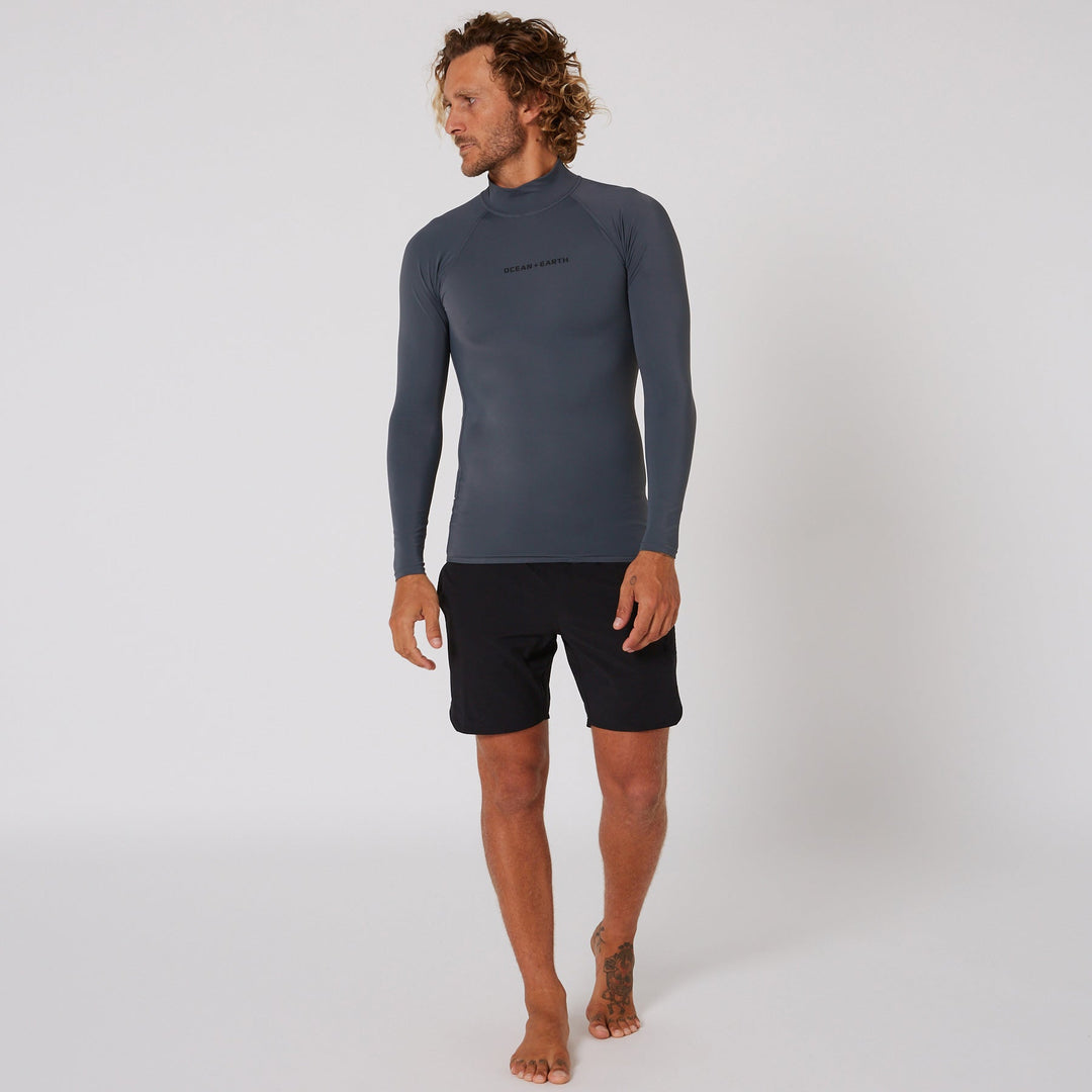 Mens Script Rash Long Sleeve Rash Shirt