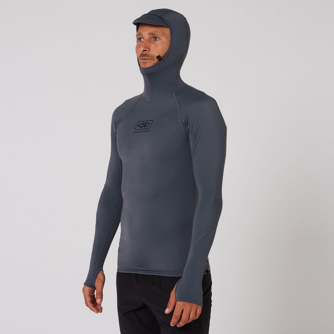 Mens Tropic Hooded Long Sleeve Rash Shirt