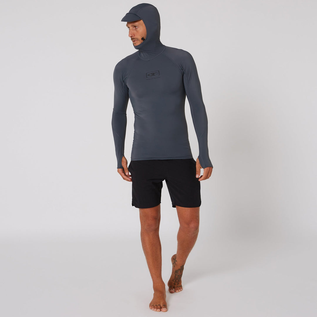 Mens Tropic Hooded Long Sleeve Rash Shirt