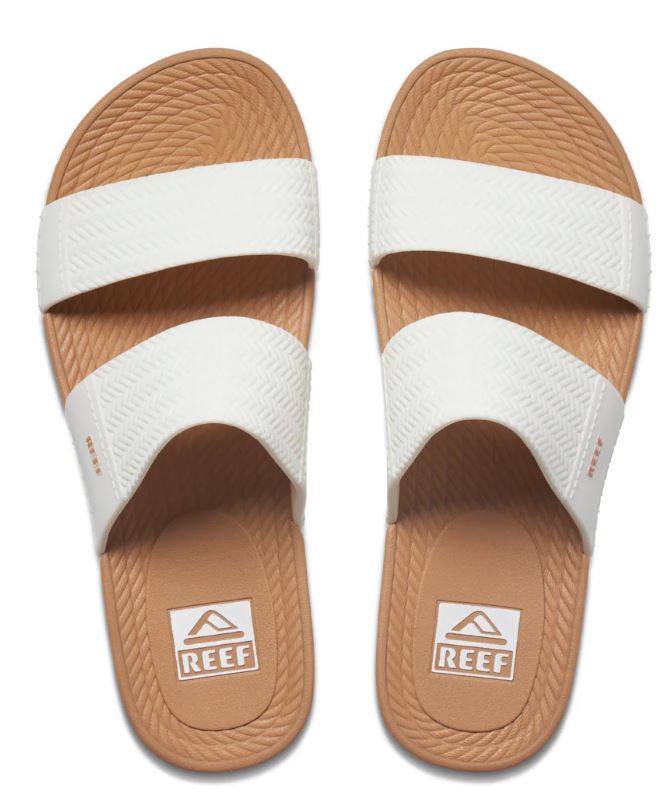 Reef - Womens Water Vista Slide - Whte/Tan