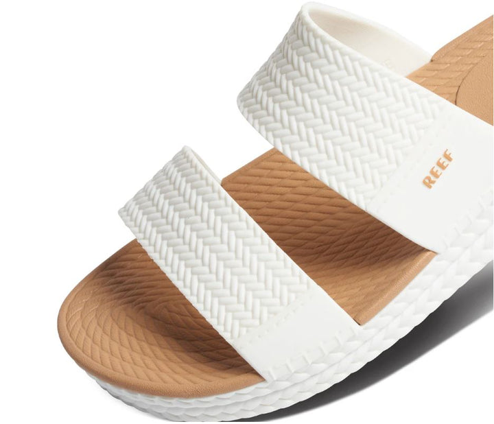 Reef - Womens Water Vista Slide - Whte/Tan