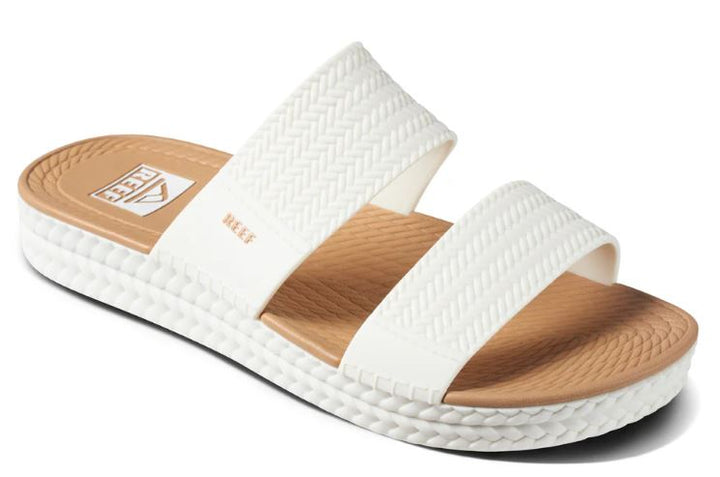 Reef - Womens Water Vista Slide - Whte/Tan