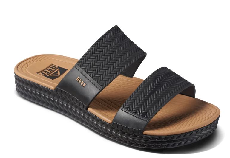 Reef - Womens Water Vista Slide - Black/Tan