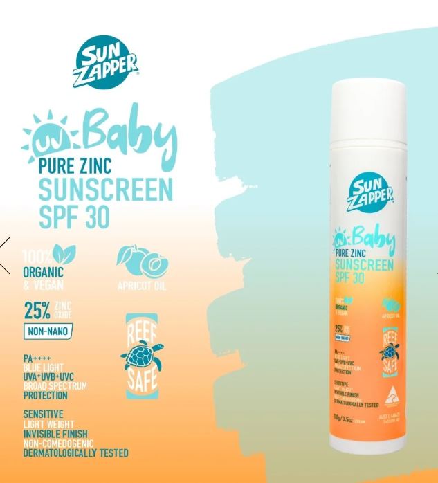 Sun Zapper Baby Pure Zinc Sunscreen Cream SPF30