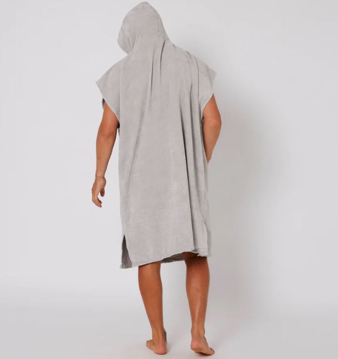 Mens Daybreak hooded poncho - Light Grey