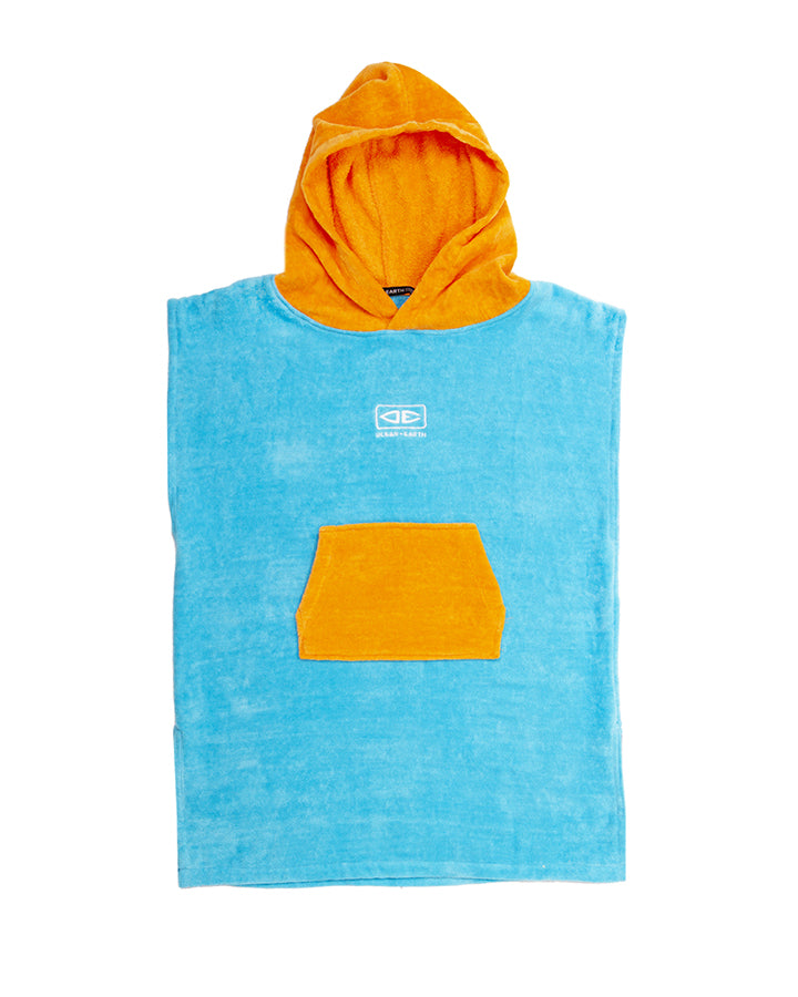 Toddler Hooded Poncho - Blue