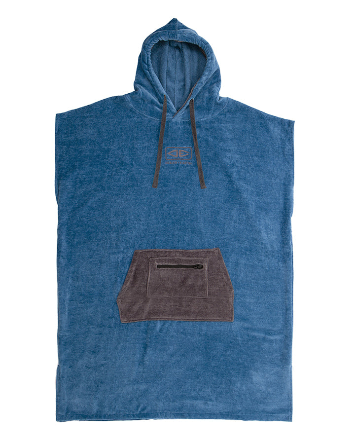 Mens Daybreak hooded poncho - Blue