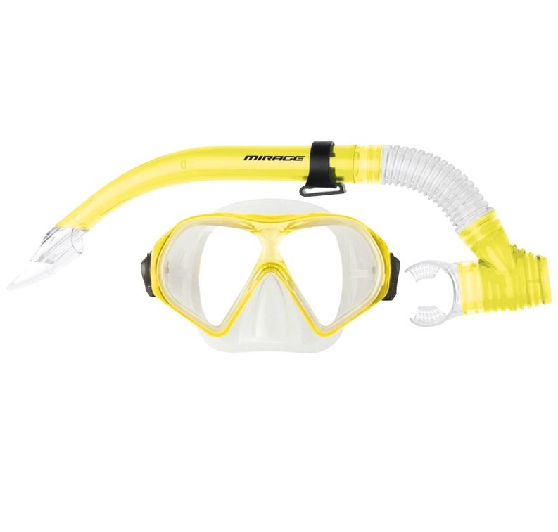 Mirage Adult Silitex Mask & Snorkel Set Yellow