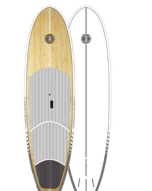 Stand Up Paddle Board - Cruiser Bamboo white 9'6 - Ocean & Earth WA